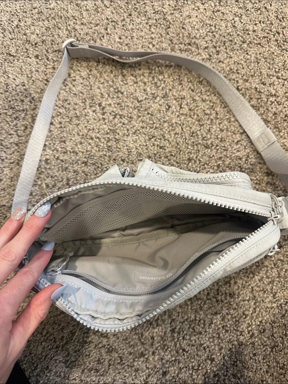 Gray lululemon bag